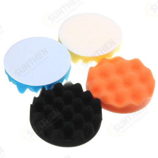 4pcs Sponge Wave Polishing Buffing Pads Kit 3/4/5/6/7 Inch for Car polisher 4pcs Sponge Wave Polishing Buffing Pads Kit 3/4/5/6/7 Inch for Car polisher