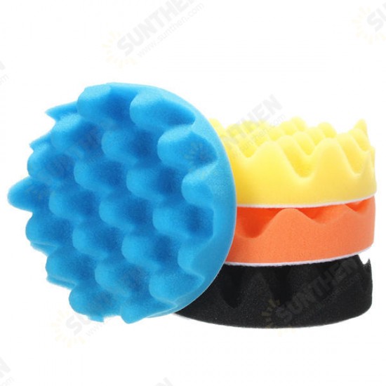 4pcs Sponge Wave Polishing Buffing Pads Kit 3/4/5/6/7 Inch for Car polisher 4pcs Sponge Wave Polishing Buffing Pads Kit 3/4/5/6/7 Inch for Car polisher