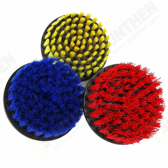5 Inch Red/Yellow/Blue Bristle Electric Drill Brush Cleaning Brush for Dust Removal 5 Inch Red/Yellow/Blue Bristle Electric Drill Brush Cleaning Brush for Dust Removal