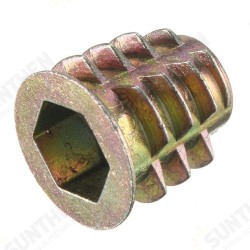 50Pcs M8 Zinc Alloy Steel Furniture Hex Drive Head Nut Screws Threaded Wood Insert 50Pcs M8 Zinc Alloy Steel Furniture Hex Drive Head Nut Screws Threaded Wood Insert