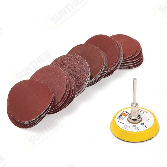 50mm 60pcs 100-2000 Grit Hook Loop Sanding Pad Sander Disc Sand Paper with 3mm Shank 50mm 60pcs 100-2000 Grit Hook Loop Sanding Pad Sander Disc Sand Paper with 3mm Shank