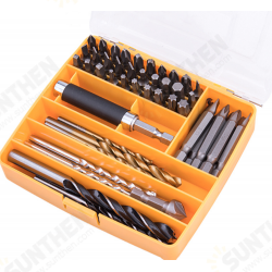 57pcs Wood Masonary Drill Set Chrome Vanadium Steel Screwdriver Bits Power Drilling Tools Repair Hand Tools Kit in Storage Case 57pcs Wood Masonary Drill Set Chrome Vanadium Steel Screwdriver Bits Power Drilling Tools Repair Hand Tools Kit in Storage Case