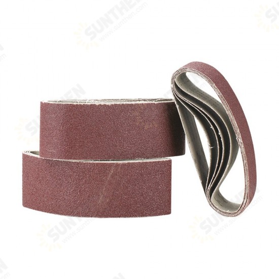 5Pcs 65x410mm Abrasive Sanding Belts 40/60/80/120 Grit Aluminium Oxide Power Tools Accessory for Grinding Polishing Sander