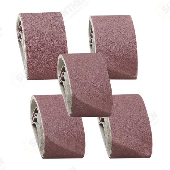 5Pcs 65x410mm Abrasive Sanding Belts 40/60/80/120 Grit Aluminium Oxide Power Tools Accessory for Grinding Polishing Sander