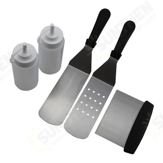 5Pcs Stainless Steel Griddle Cooking Tools Kit for Grill Salad Scraper Chopper Pizza BBQ Baking Kitchen Tools 5Pcs Stainless Steel Griddle Cooking Tools Kit for Grill Salad Scraper Chopper Pizza BBQ Baking Kitchen Tools