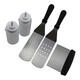 5Pcs Stainless Steel Griddle Cooking Tools Kit for Grill Salad Scraper Chopper Pizza BBQ Baking Kitchen Tools 5Pcs Stainless Steel Griddle Cooking Tools Kit for Grill Salad Scraper Chopper Pizza BBQ Baking Kitchen Tools