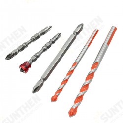 5Pcs Tile Glass Drill Set Magnetic Ring Cross Screwdriver Bit Multifunctional Cutter Marble 5Pcs Tile Glass Drill Set Magnetic Ring Cross Screwdriver Bit Multifunctional Cutter Marble