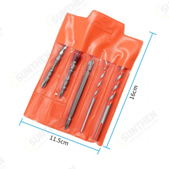 5Pcs Tile Glass Drill Set Magnetic Ring Cross Screwdriver Bit Multifunctional Cutter Marble 5Pcs Tile Glass Drill Set Magnetic Ring Cross Screwdriver Bit Multifunctional Cutter Marble