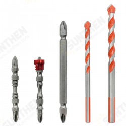 5Pcs Tile Glass Drill Set Magnetic Ring Cross Screwdriver Bit Multifunctional Cutter Marble 5Pcs Tile Glass Drill Set Magnetic Ring Cross Screwdriver Bit Multifunctional Cutter Marble