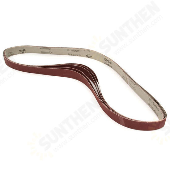 5pcs 106x2.5cm 240 Grit Alumina Sanding Belts Self Sharpening Oxide Abrasive Strips 5pcs 106x2.5cm 240 Grit Alumina Sanding Belts Self Sharpening Oxide Abrasive Strips