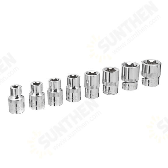 5pcs 3/8 Inch Driver Socket Set E Star Socket Metalworking Household Wrench Sockets 5pcs 3/8 Inch Driver Socket Set E Star Socket Metalworking Household Wrench Sockets