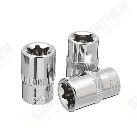 5pcs 3/8 Inch Driver Socket Set E Star Socket Metalworking Household Wrench Sockets 5pcs 3/8 Inch Driver Socket Set E Star Socket Metalworking Household Wrench Sockets