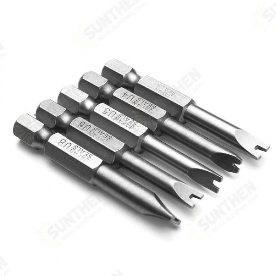 5pcs 50mm 1/4 Inch Hex Magnetic U-shaped Screwdriver Bits 5pcs 50mm 1/4 Inch Hex Magnetic U-shaped Screwdriver Bits