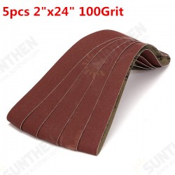 5pcs 5x106cm 100 Grit Alumina Sanding Belts Self Sharpening Oxide Abrasive Strips