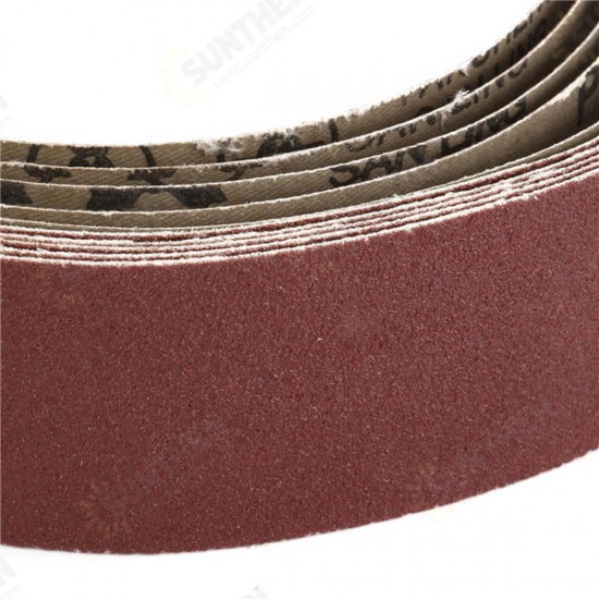 5pcs 5x106cm 100 Grit Alumina Sanding Belts Self Sharpening Oxide Abrasive Strips 5pcs 5x106cm 100 Grit Alumina Sanding Belts Self Sharpening Oxide Abrasive Strips