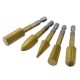 5pcs 6.3mm Hex Shank HSS Woodworking Rotary File Electric Grinding Head For Wood Carving Peeling