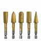 5pcs 6.3mm Hex Shank HSS Woodworking Rotary File Electric Grinding Head For Wood Carving Peeling