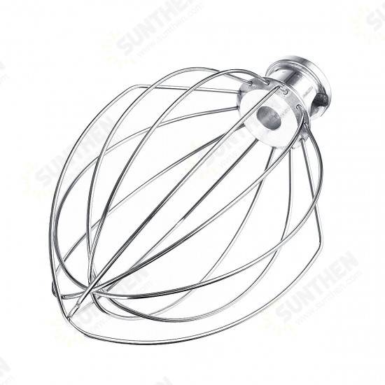 6-Wire Whip Whisk Beater Mixer Stainless Steel Silver For KitchenAid K5AWW KSM90