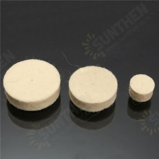 60pcs Felt Polishing Wheel Buffer Pad with 3 Mandrel for Rotary Tools