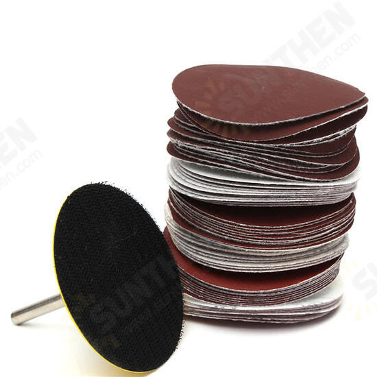 60pcs Sand Paper Mixed Set With 3 Inch Abrasives Hook And Loop Sanding Pad