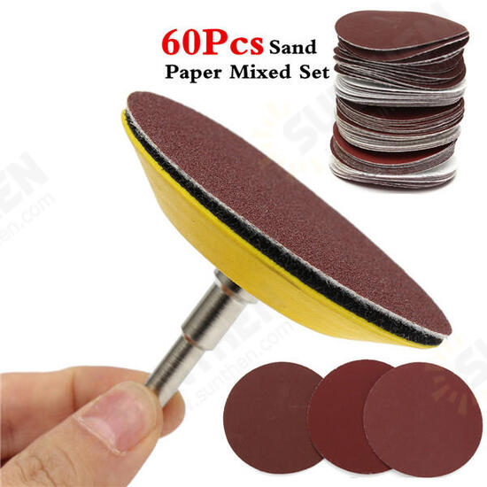 60pcs Sand Paper Mixed Set With 3 Inch Abrasives Hook And Loop Sanding Pad 60pcs Sand Paper Mixed Set With 3 Inch Abrasives Hook And Loop Sanding Pad