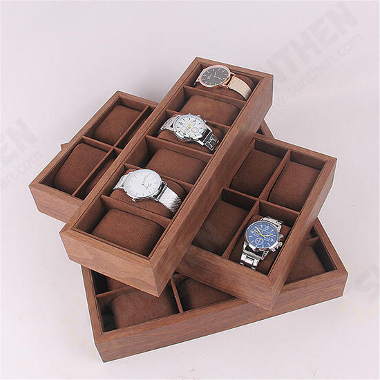6/12/18 Slots Wooden Watch Display Tray Collection Storage Case Organizer Box 6/12/18 Slots Wooden Watch Display Tray Collection Storage Case Organizer Box