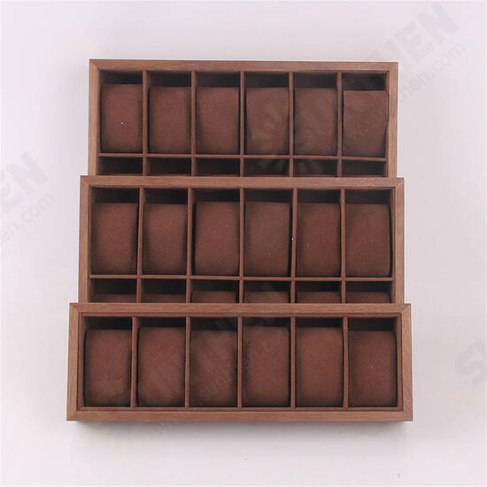 6/12/18 Slots Wooden Watch Display Tray Collection Storage Case Organizer Box 6/12/18 Slots Wooden Watch Display Tray Collection Storage Case Organizer Box