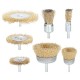 6/7/9Pcs 6mm Shank Electric Grinder Wire Wheel Brush Drill Bit Brass Coated Wire Brush Set For Removal Rust Corrosion Metal Polishing Wheel 6/7/9Pcs 6mm Shank Electric Grinder Wire Wheel Brush Drill Bit Brass Coated Wire Brush Set For Removal Rust Corrosion Metal Polishing Wheel