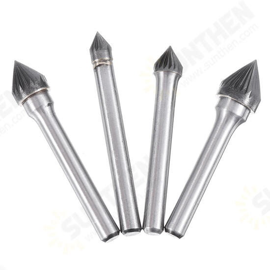 6mm Shank J Series Tungsten Carbide Burr Rotary Cutter File Metal Carving Polishing Tools