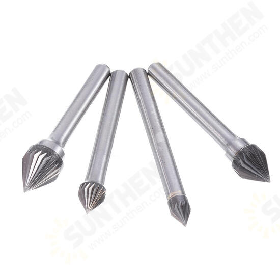 6mm Shank J Series Tungsten Carbide Burr Rotary Cutter File Metal Carving Polishing Tools