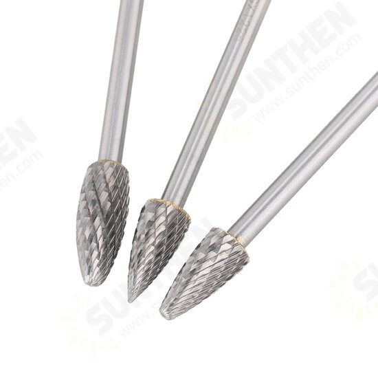 6mm Shank Tungsten Carbide Rotary Burr File For Metal Fine Teeth Rotary File Double Cut Metal File