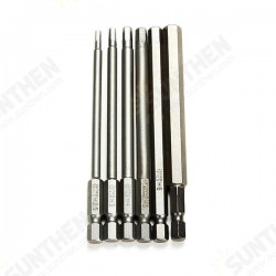 6pcs 100mm Length 1/4 Inch Hex Shank Magnetic Hexagon Head Screwdriver Bit Set 6pcs 100mm Length 1/4 Inch Hex Shank Magnetic Hexagon Head Screwdriver Bit Set