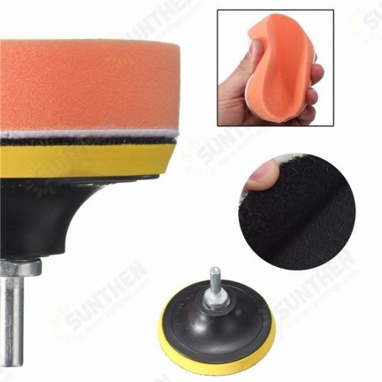 6pcs 4 Inch Sponge and Woolen Polishing Buffing Pad Kit For Car Polisher