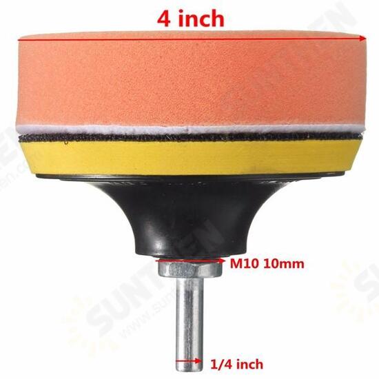 6pcs 4 Inch Sponge and Woolen Polishing Buffing Pad Kit For Car Polisher