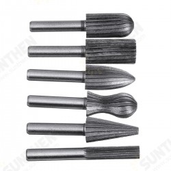 6pcs 6mm Shank Tungsten Steel Carbide Burrs For Rotary Drill Bit Die Grinder 6pcs 6mm Shank Tungsten Steel Carbide Burrs For Rotary Drill Bit Die Grinder