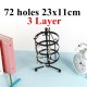 72 Holes 3 Layer Metal Earrings Rotating Display Rack Jewelry Organizer Holder Tools Kit 72 Holes 3 Layer Metal Earrings Rotating Display Rack Jewelry Organizer Holder Tools Kit