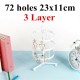 72 Holes 3 Layer Metal Earrings Rotating Display Rack Jewelry Organizer Holder Tools Kit 72 Holes 3 Layer Metal Earrings Rotating Display Rack Jewelry Organizer Holder Tools Kit