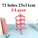 72 Holes 3 Layer Metal Earrings Rotating Display Rack Jewelry Organizer Holder Tools Kit 72 Holes 3 Layer Metal Earrings Rotating Display Rack Jewelry Organizer Holder Tools Kit