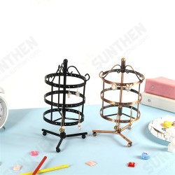 72 Holes 3 Layer Metal Earrings Rotating Display Rack Jewelry Organizer Holder Tools Kit