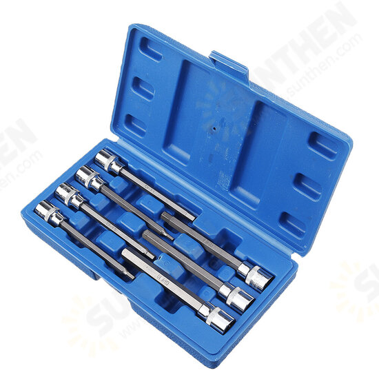 7Pcs 3/8inch Drive Long Reach Hex Bit Socket Set 3-10mm CR-V Screwdriver Head Set 7Pcs 3/8inch Drive Long Reach Hex Bit Socket Set 3-10mm CR-V Screwdriver Head Set