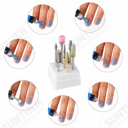 7Pcs/Set Nail Art Drill Bits Ceramics Tungsten Steel Gel Removal Acrylic Cuticle Electric Nail Drilling Machine Manicure 7Pcs/Set Nail Art Drill Bits Ceramics Tungsten Steel Gel Removal Acrylic Cuticle Electric Nail Drilling Machine Manicure