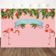 7ft 5ft Tropical Flamingo Birthday Vinyl Studio Backdrop Photography 7ft 5ft Tropical Flamingo Birthday Vinyl Studio Backdrop Photography