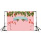 7ft 5ft Tropical Flamingo Birthday Vinyl Studio Backdrop Photography 7ft 5ft Tropical Flamingo Birthday Vinyl Studio Backdrop Photography