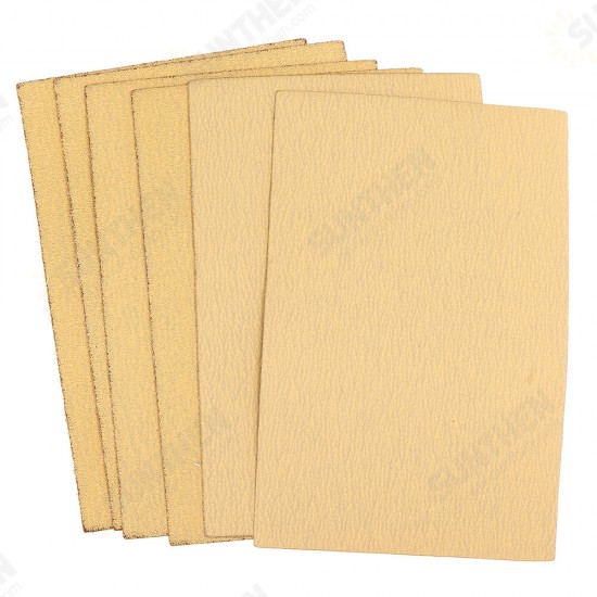 7pcs 154X100mm Flocking Yellow Sandpaper with Sponge Block