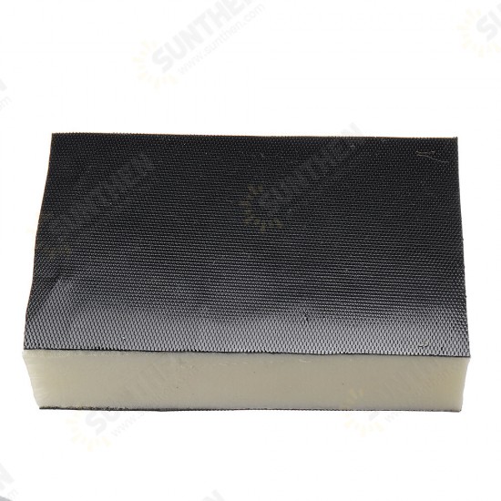 7pcs 154X100mm Flocking Yellow Sandpaper with Sponge Block