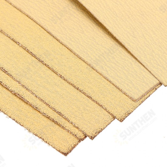 7pcs 154X100mm Flocking Yellow Sandpaper with Sponge Block