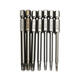 7pcs 75mm T8-T30 Magnetic Torx Screwdriver Bits 1/4 Inch Hex Shank Screwdriver Set