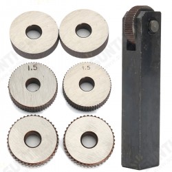 7pcs Knurling Knurler Tool 0.5/1.5/2mm Pitch Single Wheel Straight Wheel Linear Knurl Set 7pcs Knurling Knurler Tool 0.5/1.5/2mm Pitch Single Wheel Straight Wheel Linear Knurl Set