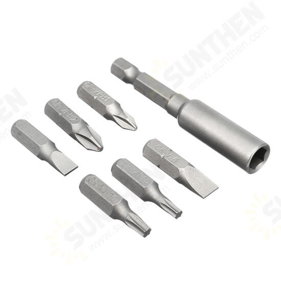 7pcs Magnetic Screwdriver Bits Set 1/4 Inch Hex Multi-functional Fist Screwdriver Bit 7pcs Magnetic Screwdriver Bits Set 1/4 Inch Hex Multi-functional Fist Screwdriver Bit