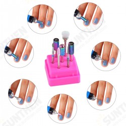 7pcs Nail Drill Bits Container Box Grinding Remove UV Gel Auroras Nail Art Design Tools Set 7pcs Nail Drill Bits Container Box Grinding Remove UV Gel Auroras Nail Art Design Tools Set